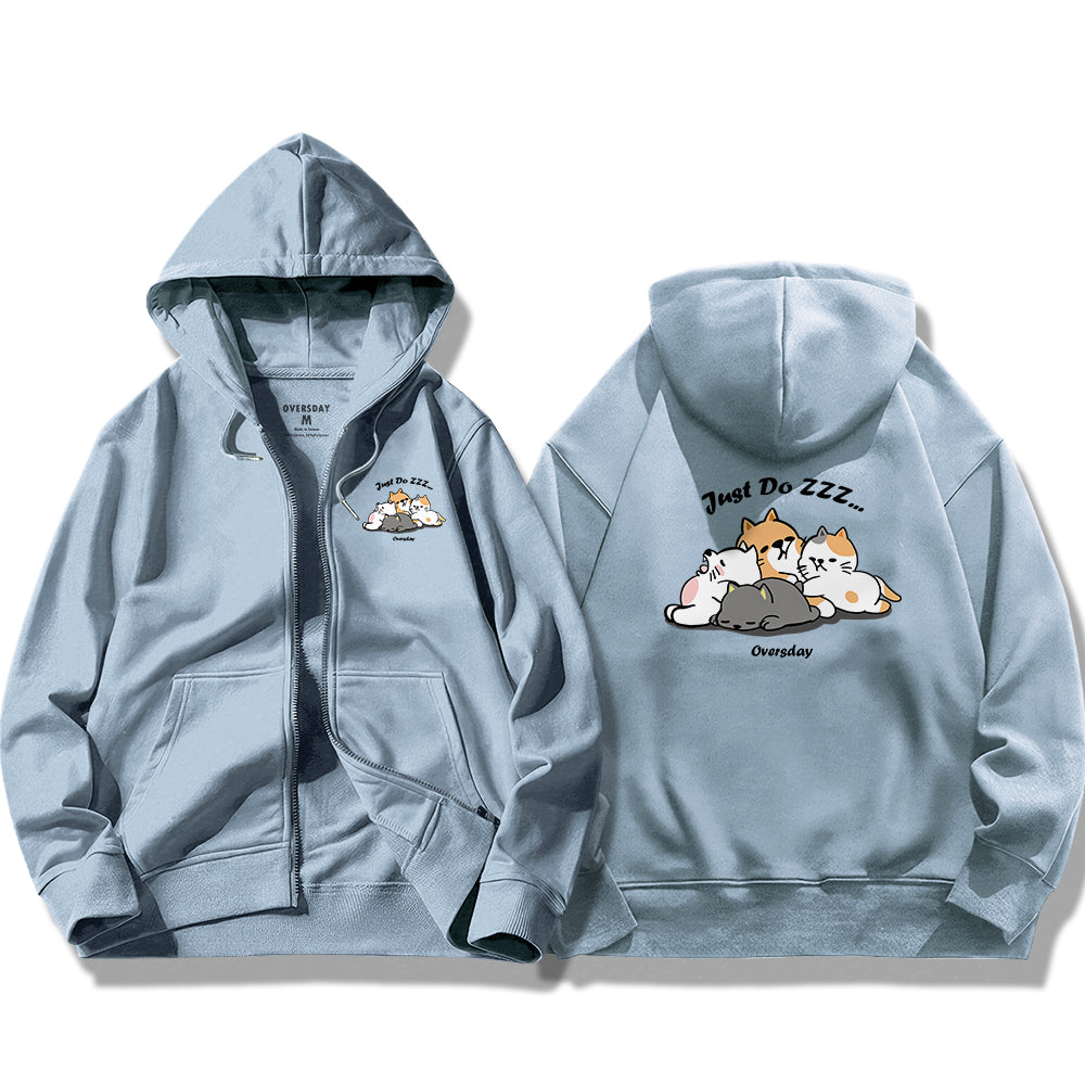 Sleeping Cats / Zip Up Hoodie