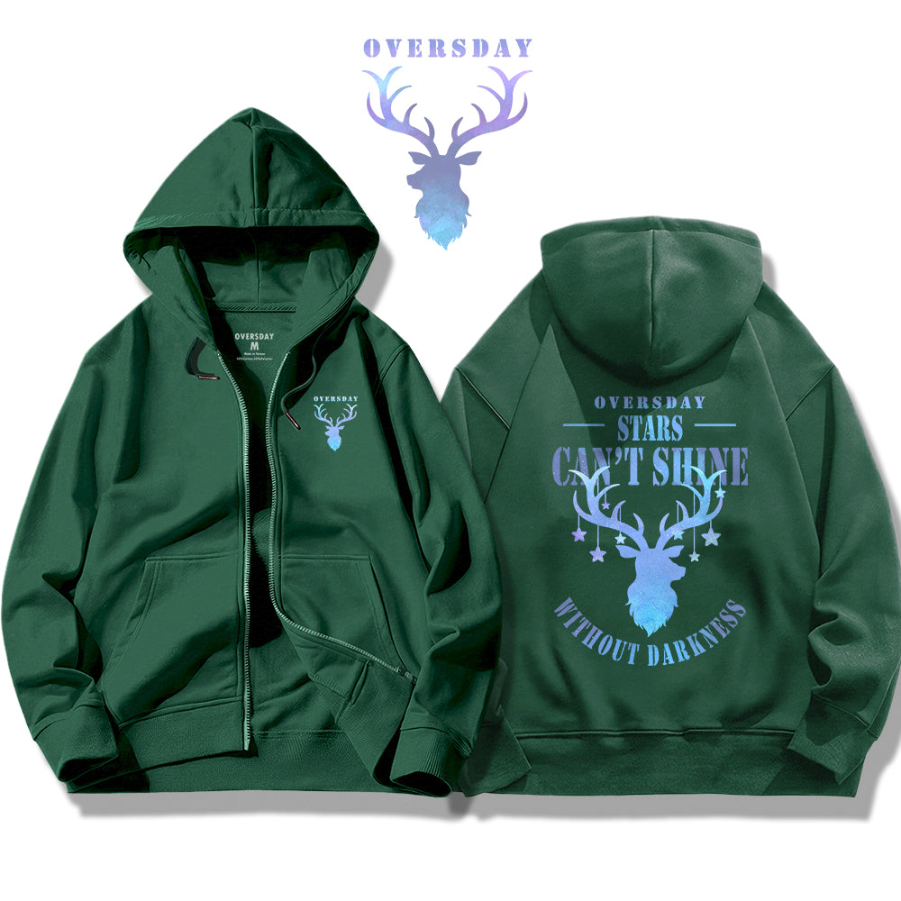 Starry Sky Deer / Zip Up Hoodie