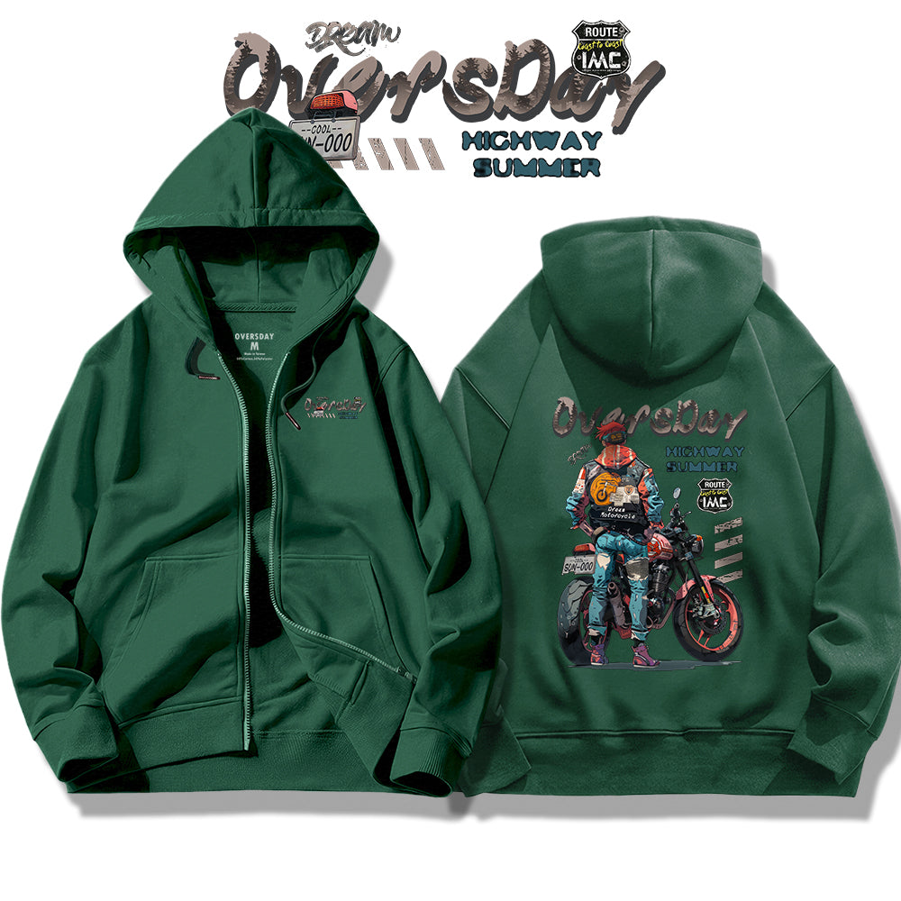 Dreamer of Motorcycle / Zip Up Hoodie