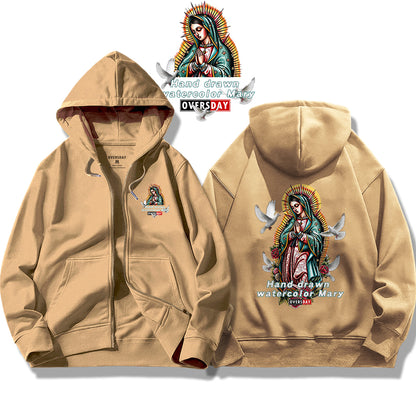 Holy Mother and Doves / Zip Up Hoodie