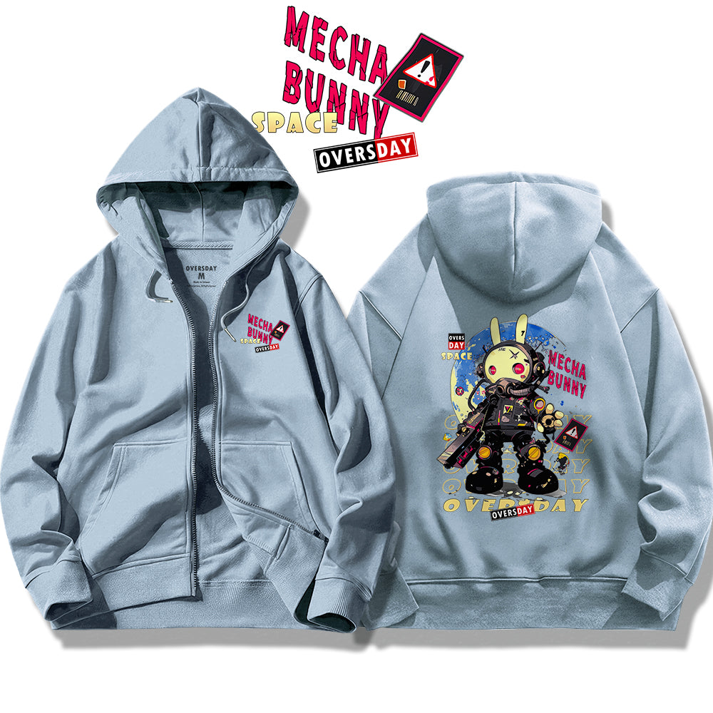 Mecha Space Bunny / Zip Up Hoodie