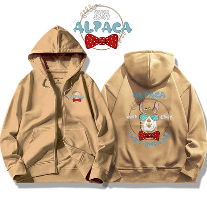 Sunglasses Alpaca / Zip Up Hoodie