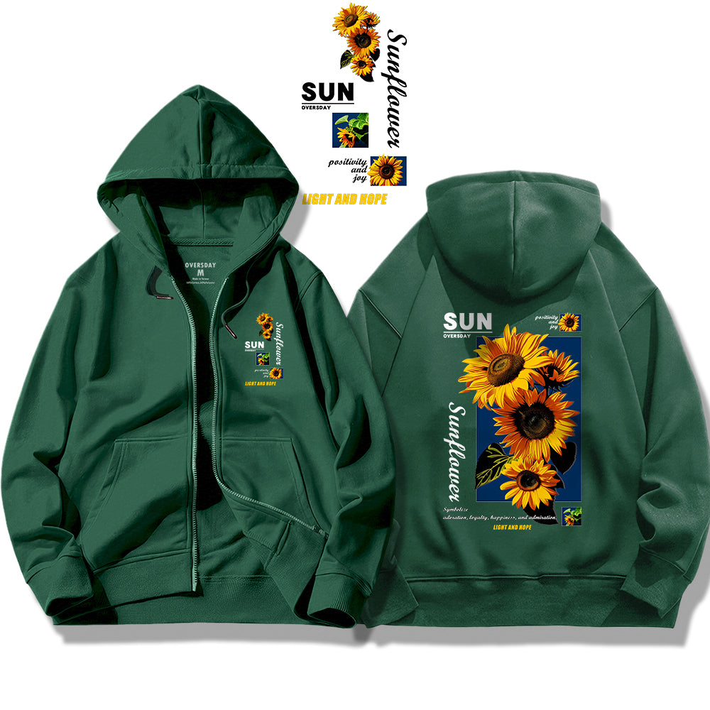 Sunny Sunflower / Zip Up Hoodie