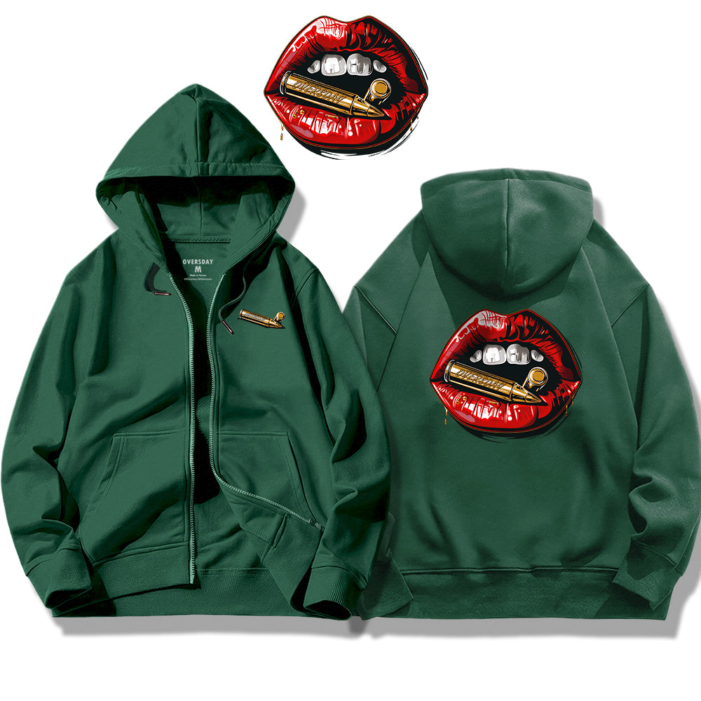 Lips of Power / Zip Up Hoodie