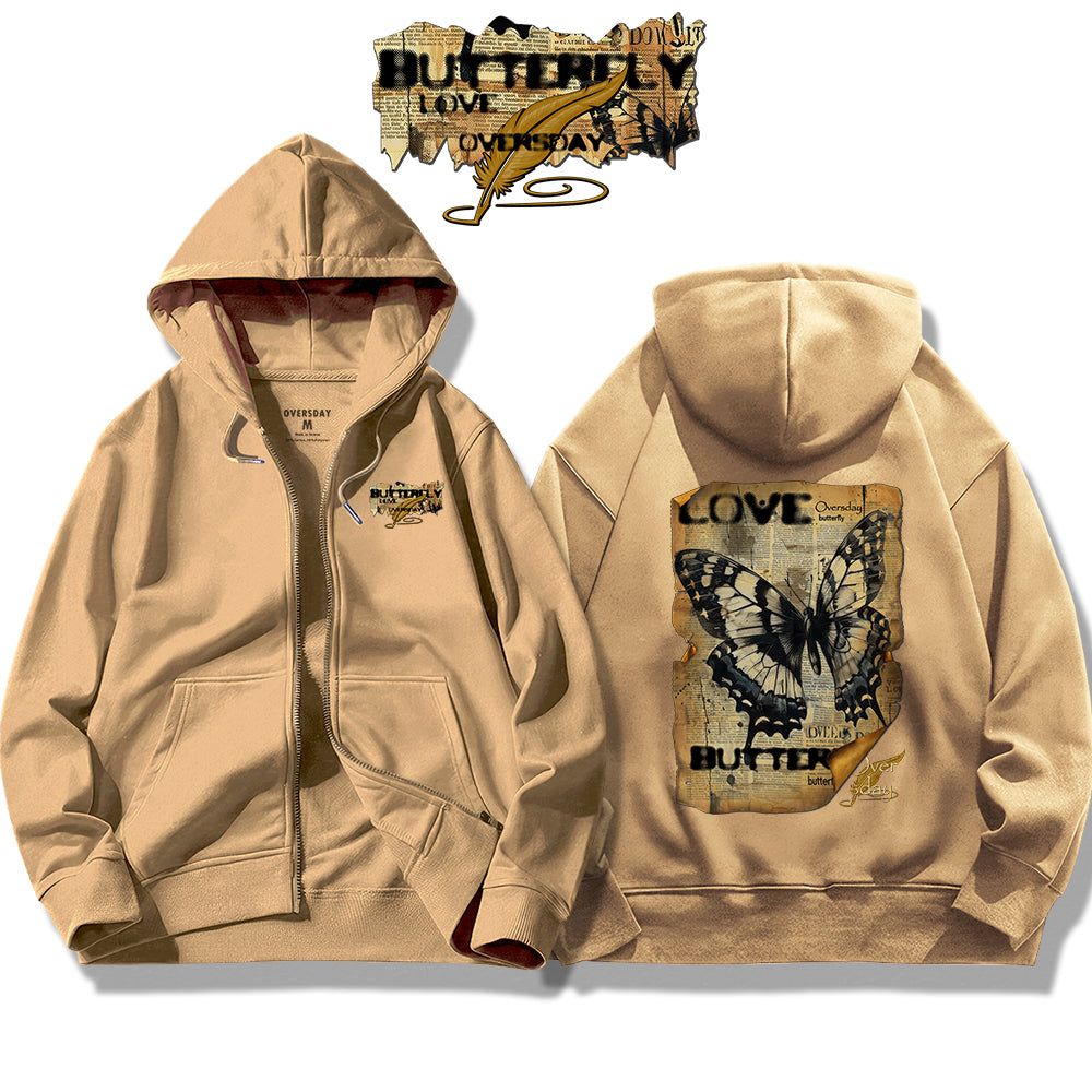 Butterfly of Love / Zip Up Hoodie