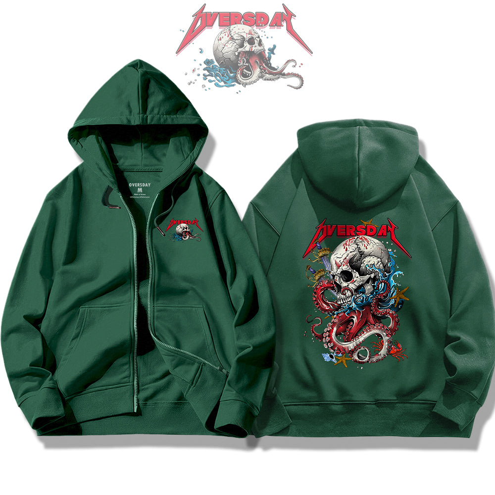 Deep Sea Skull / Zip Up Hoodie