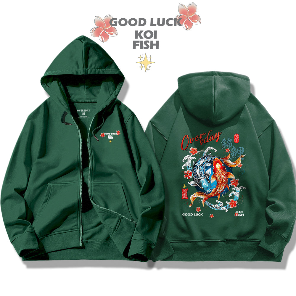 Lucky Koi / Zip Up Hoodie