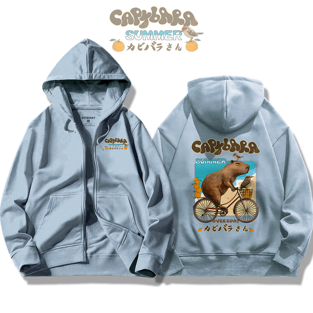 Summer Capybara / Zip Up Hoodie