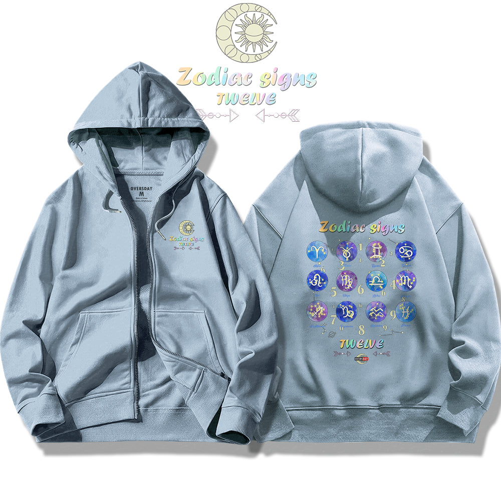 The Twelve Zodiacs / Zip Up Hoodie