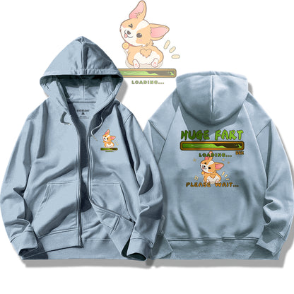 Huge Fart Loading / Zip Up Hoodie