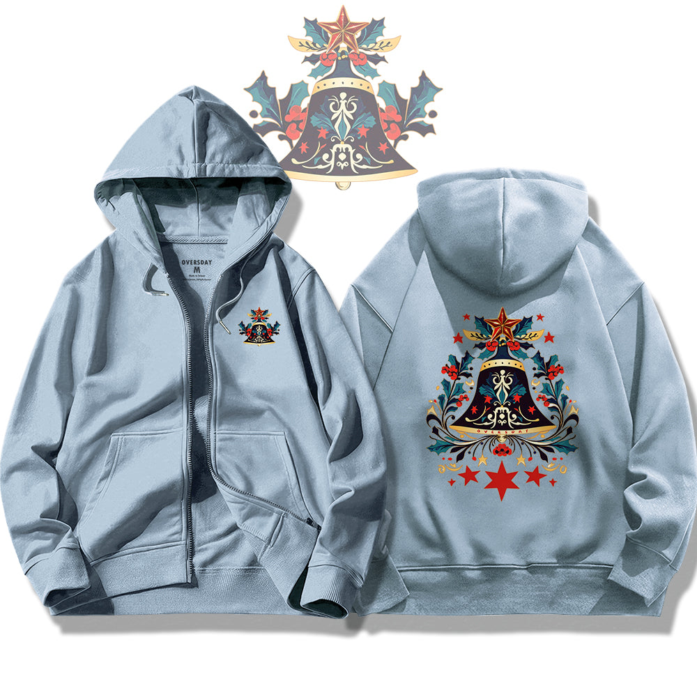 Snowy Bell Night / Zip Up Hoodie