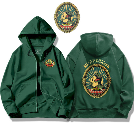 T-Rex's Salad Time / Zip Up Hoodie