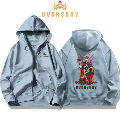 Scarlet Skeleton King / Zip Up Hoodie