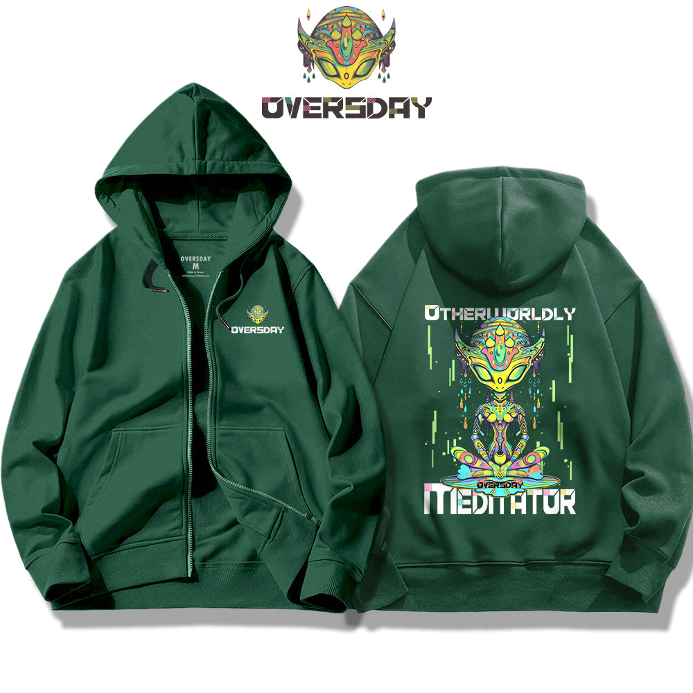 Otherworldly Meditator / Zip Up Hoodie