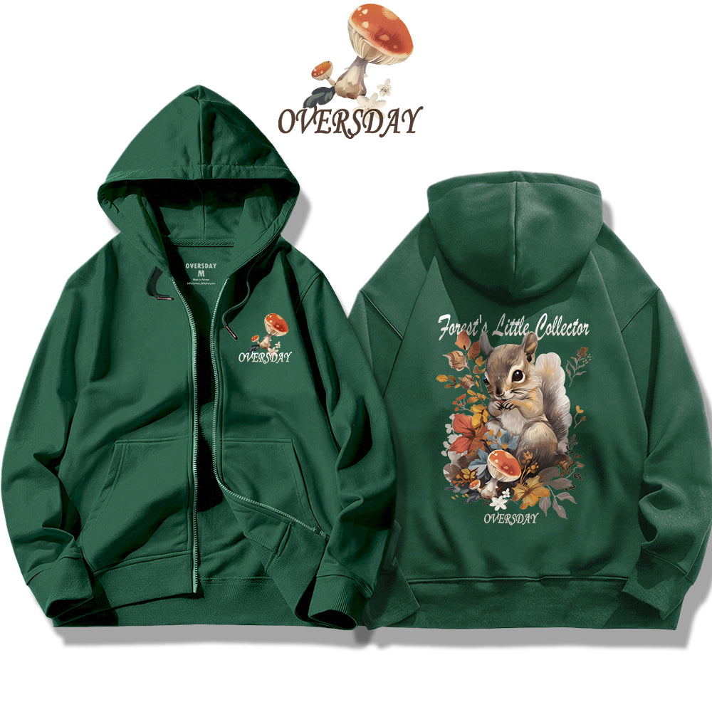 Forest's Little Collector / Zip Up Hoodie