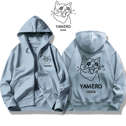 Yamero Cat / Zip Up Hoodie