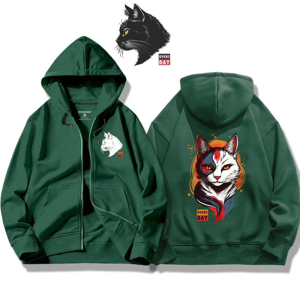 Masked Spirit Cat / Zip Up Hoodie