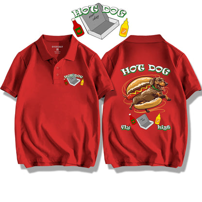 Flying Hot Dog / Polo Shirt