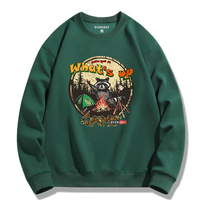 Forest Camping Raccoon / Sweatshirt