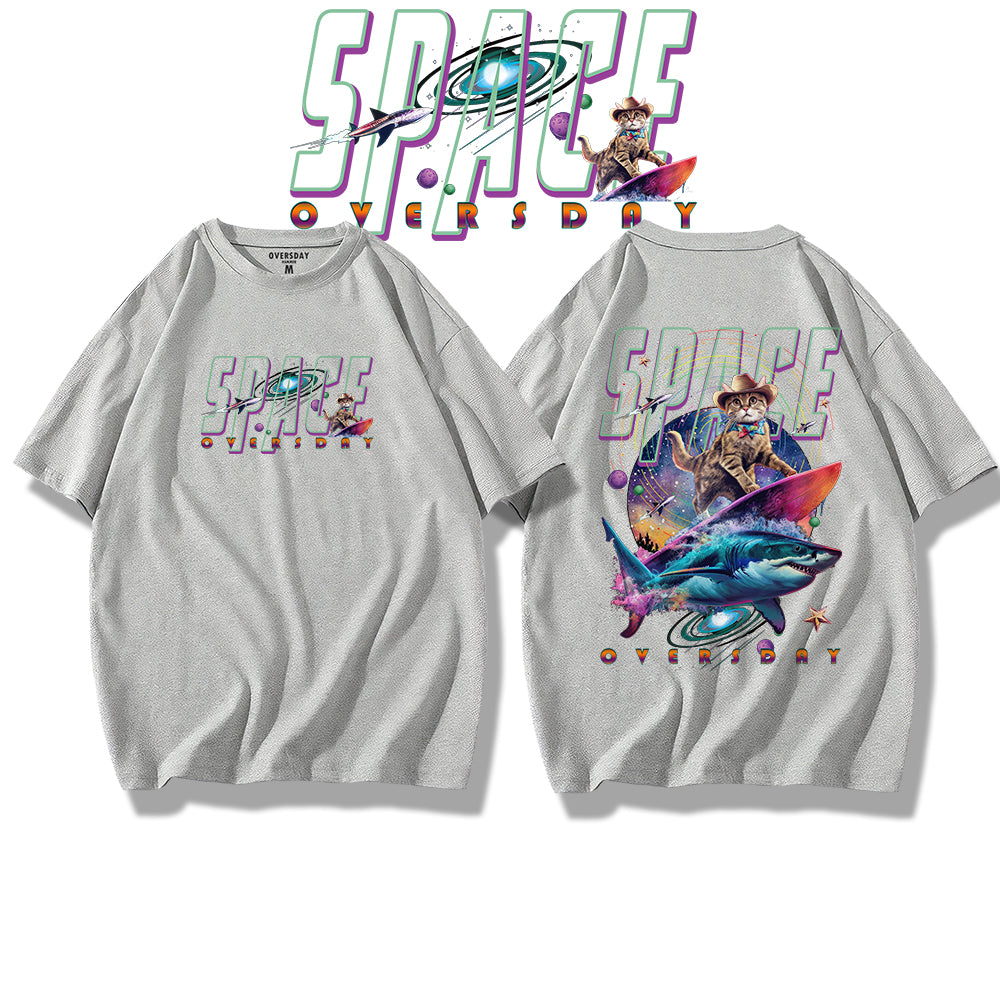 Mega Shark Surf Cat / Loose Tee