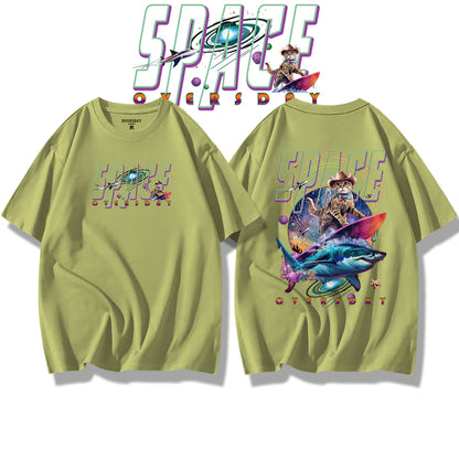 Mega Shark Surf Cat / Loose Tee