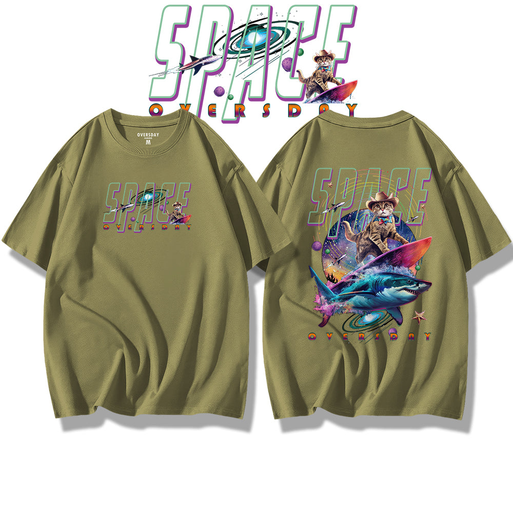 Mega Shark Surf Cat / Loose Tee