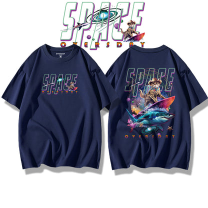 Mega Shark Surf Cat / Loose Tee