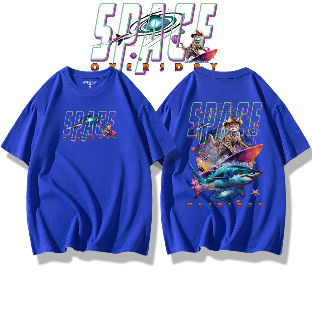 Mega Shark Surf Cat / Loose Tee