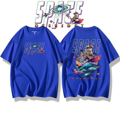 Mega Shark Surf Cat / Loose Tee