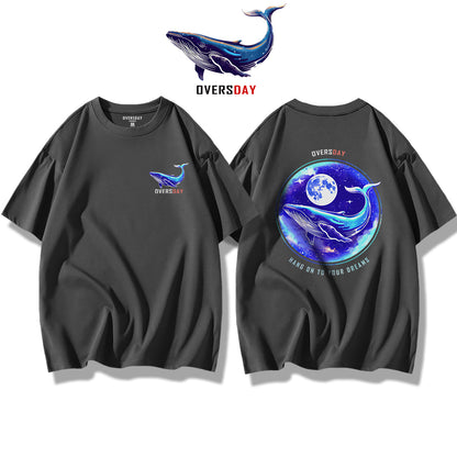 Blue Whale and Moon / Loose Tee