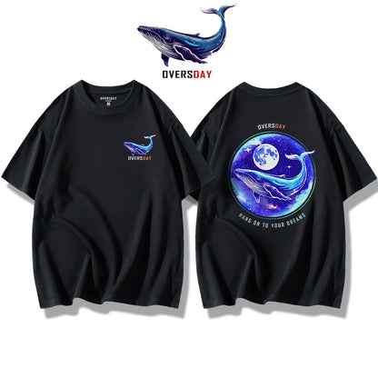 Blue Whale and Moon / Loose Tee