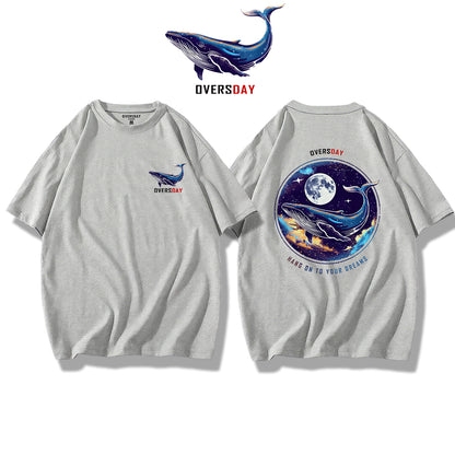 Blue Whale and Moon / Loose Tee