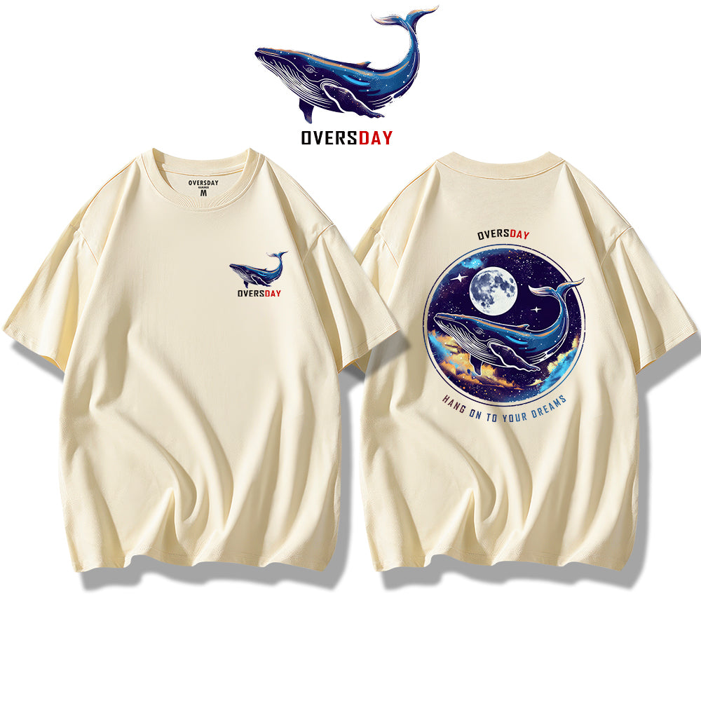 Blue Whale and Moon / Loose Tee