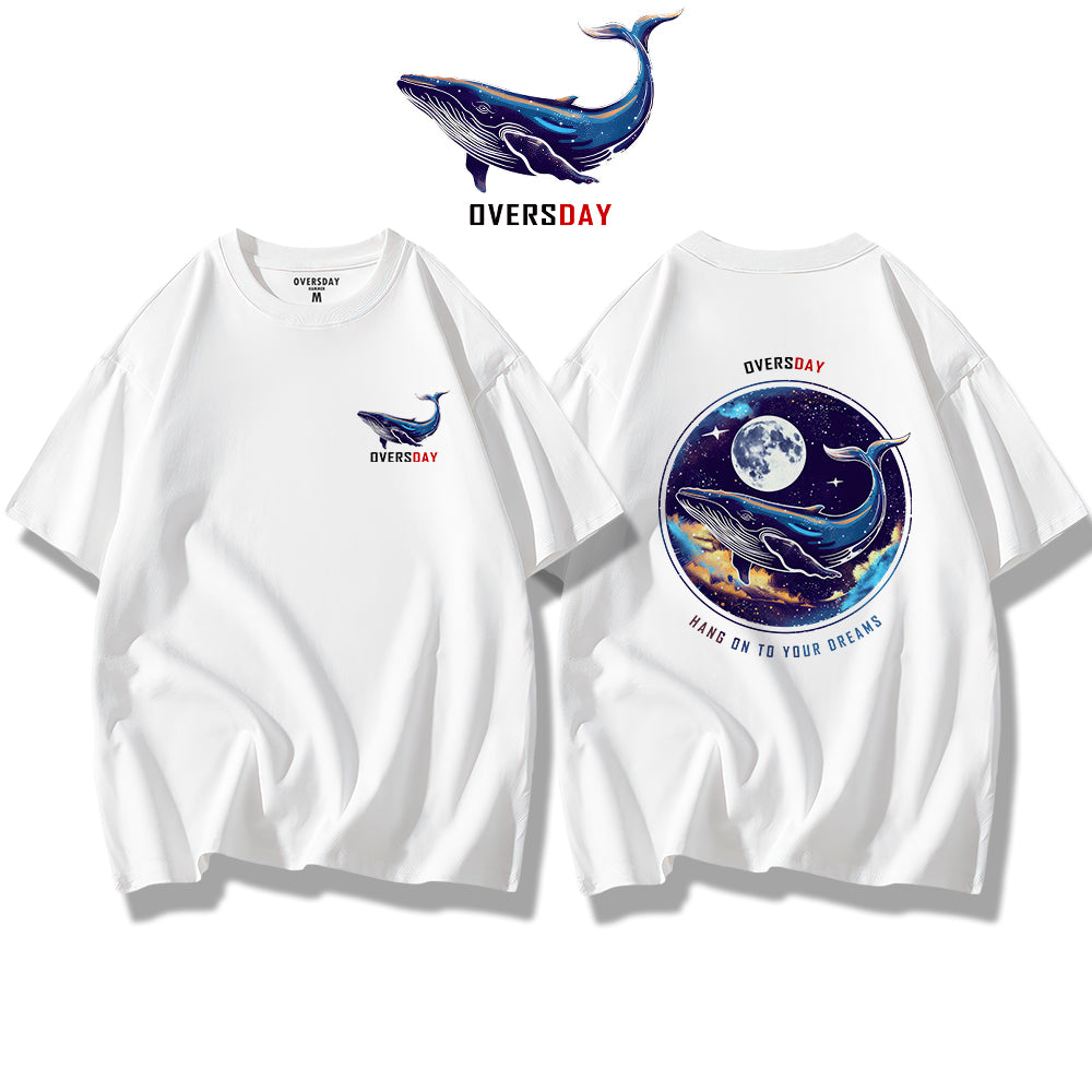 Blue Whale and Moon / Loose Tee