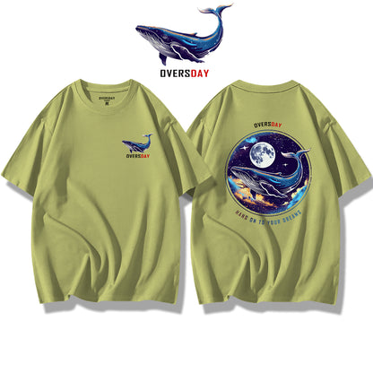 Blue Whale and Moon / Loose Tee