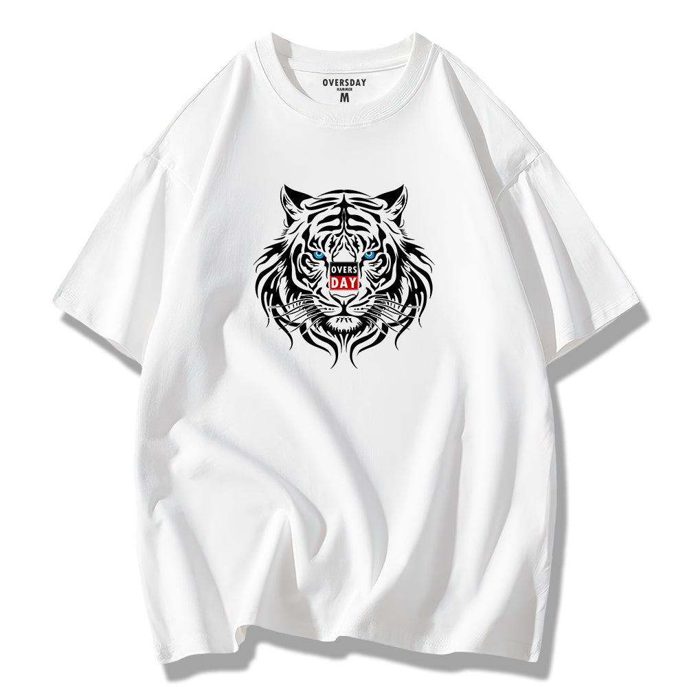 Mystical Blue Eyed White Tiger / Loose Tee