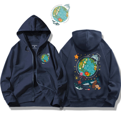 Lovely Earth / Zip Up Hoodie