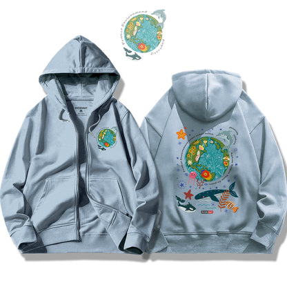 Lovely Earth / Zip Up Hoodie