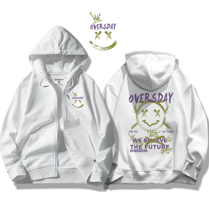 Doodle Smiley / Zip Up Hoodie