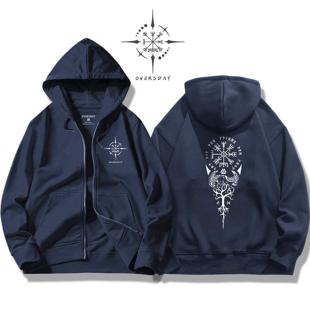 Viking Compass / Zip Up Hoodie