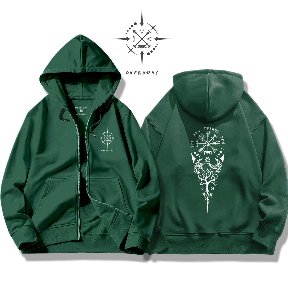 Viking Compass / Zip Up Hoodie