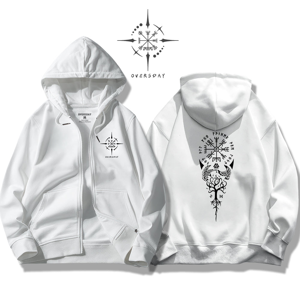 Viking Compass / Zip Up Hoodie