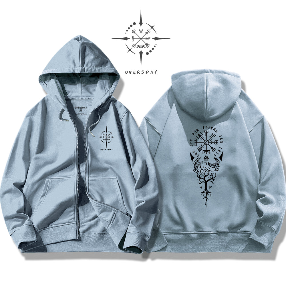 Viking Compass / Zip Up Hoodie