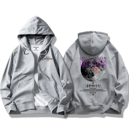 Moon / Zip Up Hoodie