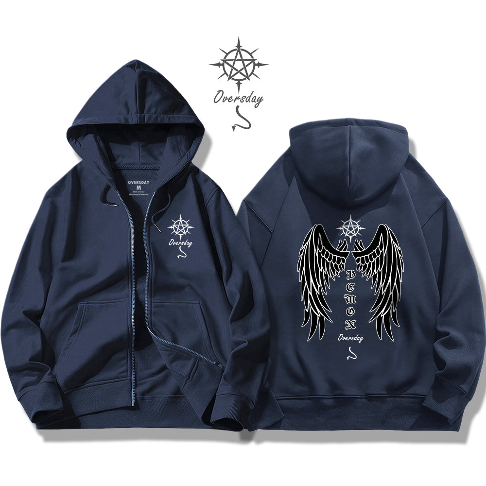 Wing of Demon / Zip Up Hoodie