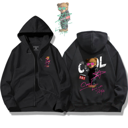 Cool Bear / Zip Up Hoodie