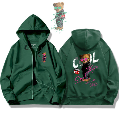 Cool Bear / Zip Up Hoodie