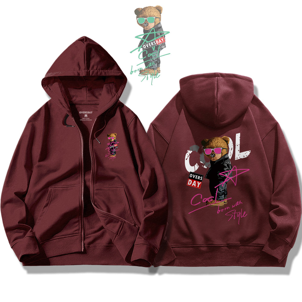 Cool Bear / Zip Up Hoodie