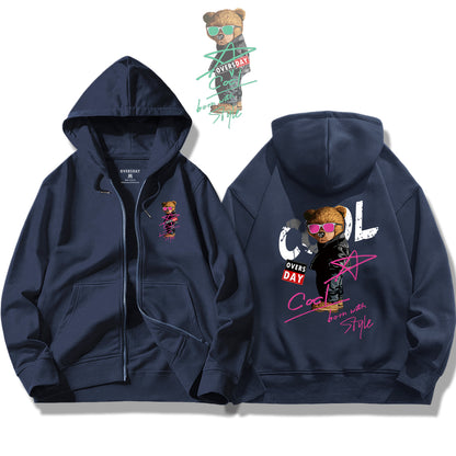 Cool Bear / Zip Up Hoodie