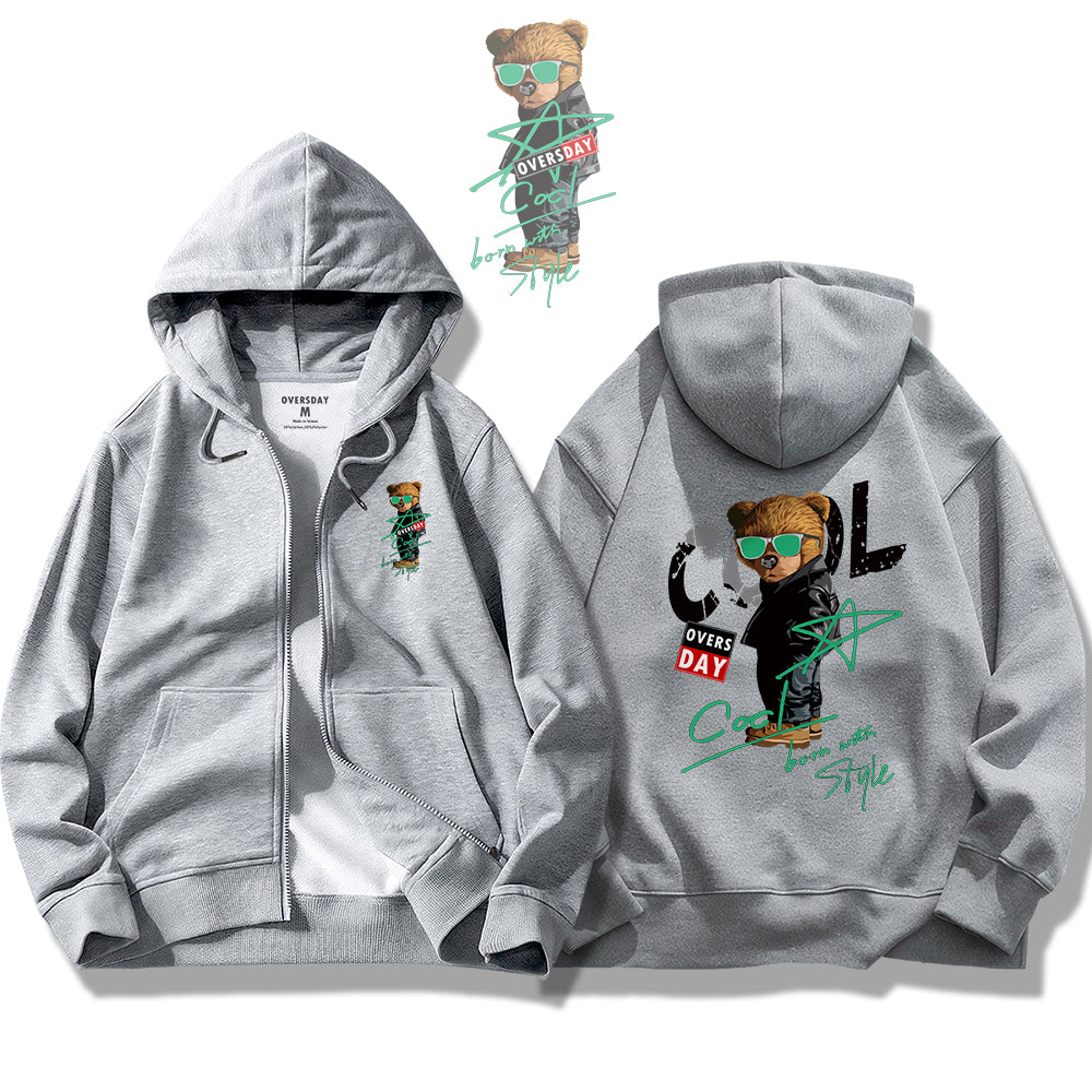 Cool Bear / Zip Up Hoodie